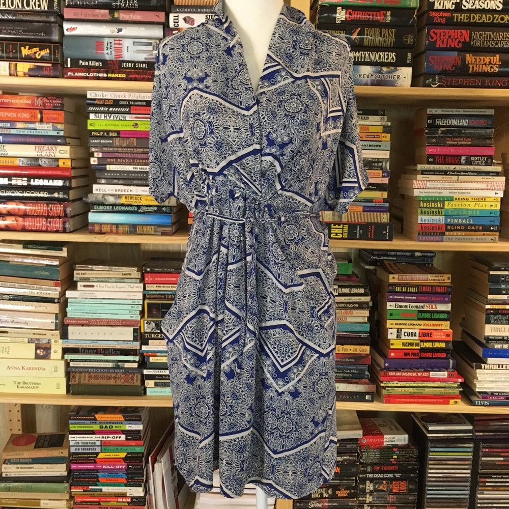 Aqua cold shoulder dress